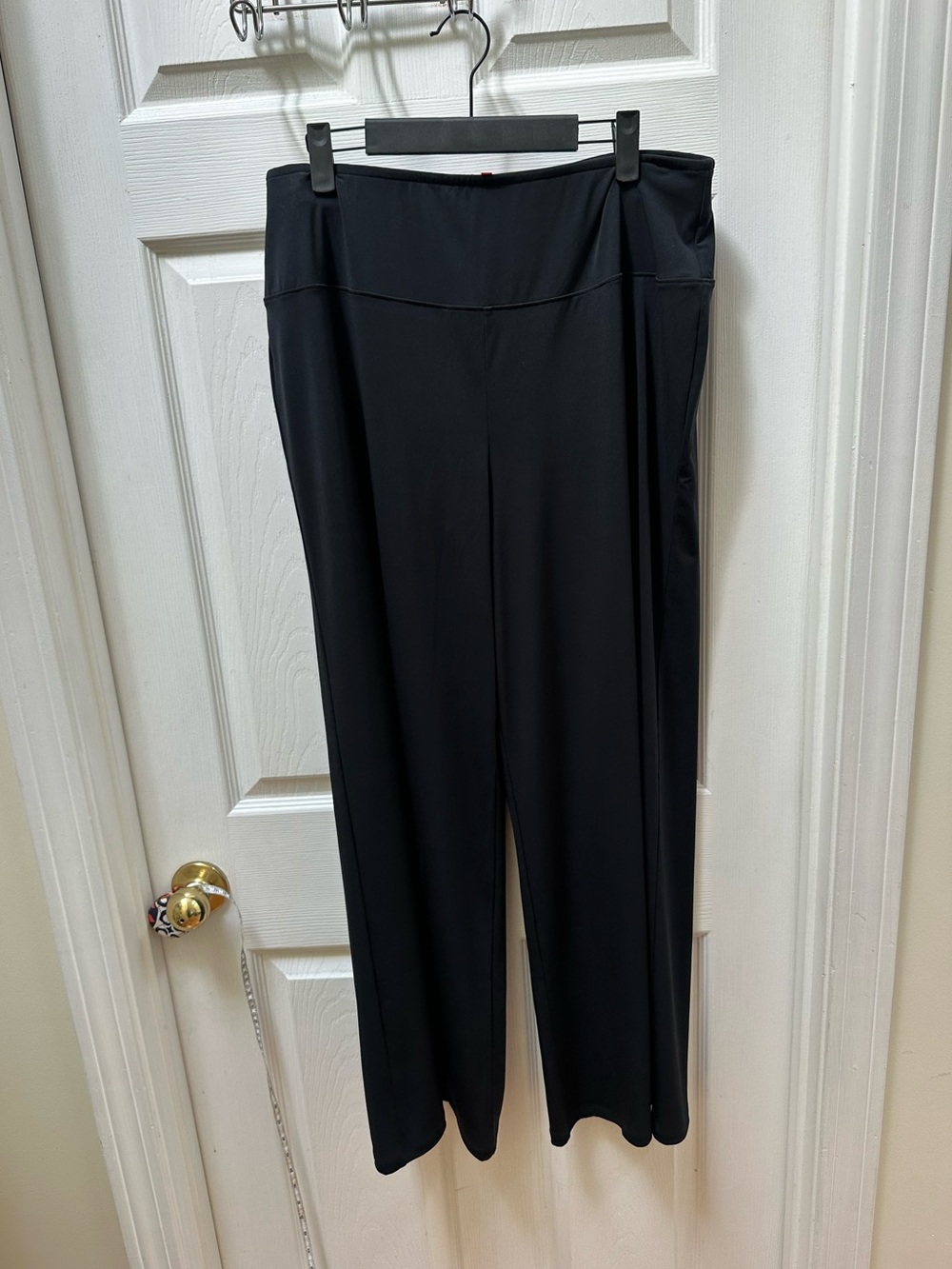 Spanx Black Wide-Leg stretch Pants Pull-On XL